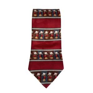 Vintage Disney Mickey Mouse Necktie 90s Tie Red Film Strip Character